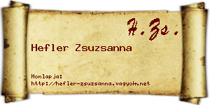 Hefler Zsuzsanna névjegykártya